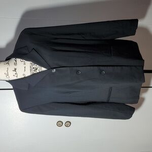 Norton- Vintage Classic womens Black stretch Blazer pockets Size 1X